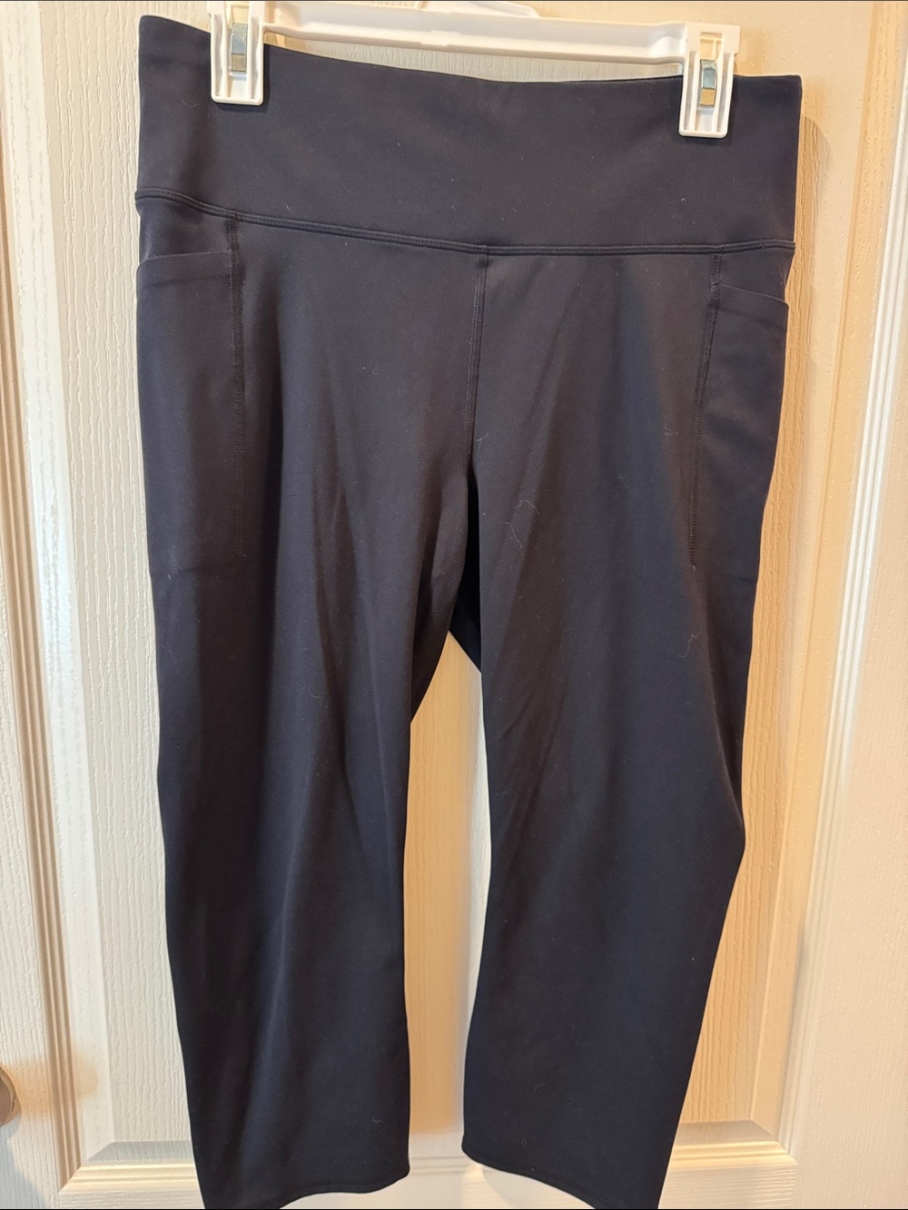 Jockey Black Capri Leggings with Wide Waistband